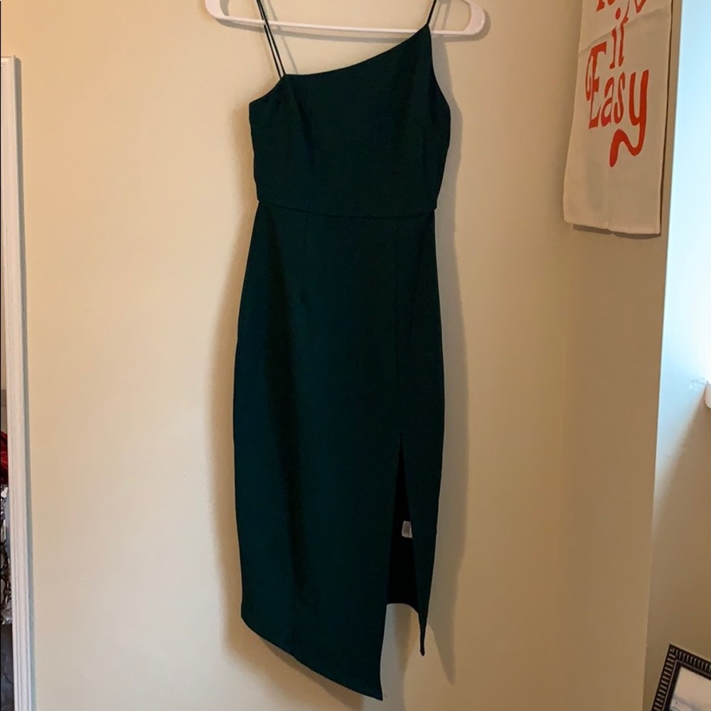 Showpo “Life Changing Dress” in Emerald Green